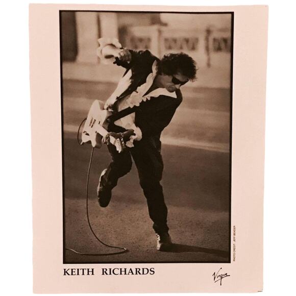 KEITH RICHARDS Photograph JEFF BENDER Promo VIRGIN Press Photo Rolling Stones - Picture 1 of 6